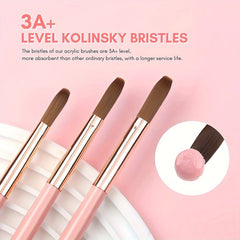 3Pcs Acrylic Nail Brush Set