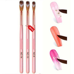 3Pcs Acrylic Nail Brush Set