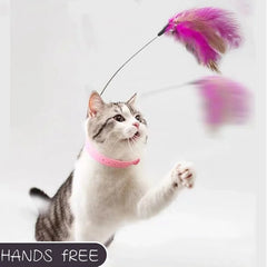 Interactive Cat Feather Collar